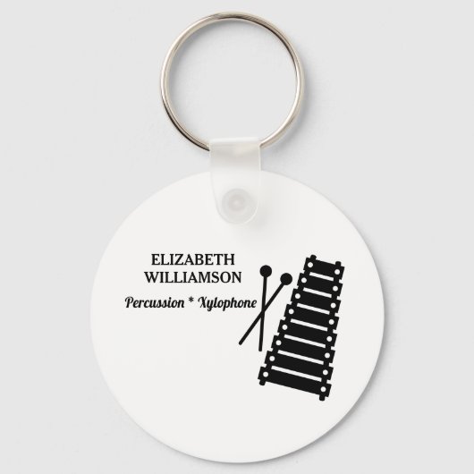 XYLOPHONE Klasse van 2026 Marching Band Sleutelhan Sleutelhanger (Achterkant)