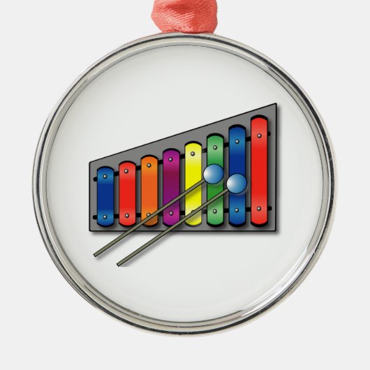 Xylophone Metalen Ornament (Voorkant)