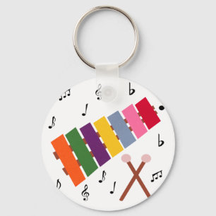 Xylophone Multicolored Musical Instrument Cartoon Sleutelhanger