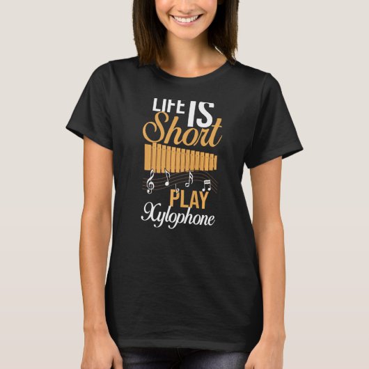 Xylophone Music Instrument Notes Player Glockenspi T-shirt (Voorkant)