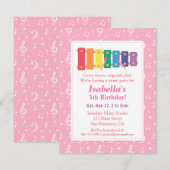 Xylophone Muziek met respect voor Birthday Party Kaart (Voorkant / Achterkant)