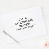 Xylophone Player-excuus Ronde Sticker (Envelop)