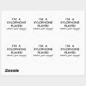 Xylophone Player-excuus Ronde Sticker (Vel)
