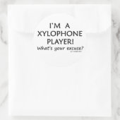 Xylophone Player-excuus Ronde Sticker (Tas)
