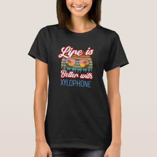 Xylophone Retro Sunset - Het leven met Xylop is be T-shirt