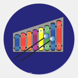 Xylophone Ronde Sticker