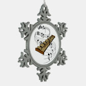 Xylophone Tin Sneeuwvlok Ornament (Links)