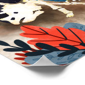 Xylophone Trex Spelen | Funny Dinosaur Wall Art Poster (Hoek)