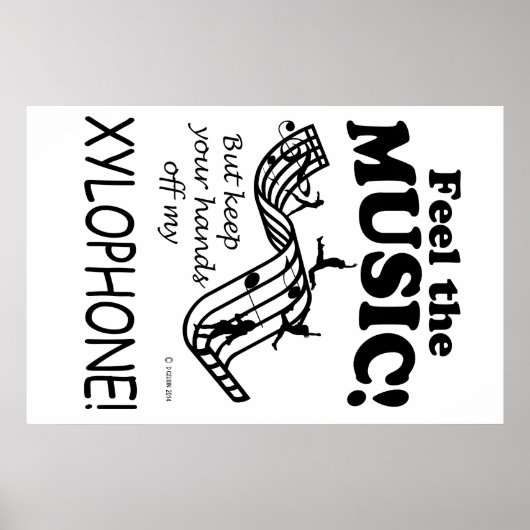 Xylophone voelt de muziek poster (Voorkant)