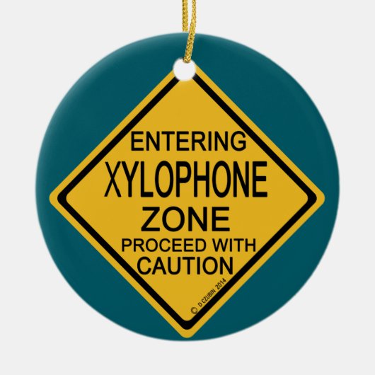 Xylophone Zone invoeren Keramisch Ornament (Voorkant)