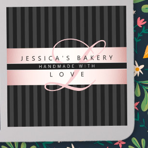 XYuw aangepaste woorden   Faux Roos Goud w/Zwart & Sticker