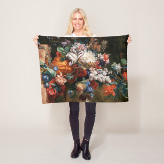 Xzendor7 Bouquet van Flowers door Jan van Huysum Fleece Deken