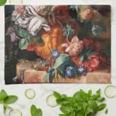 Xzendor7 Bouquet van Flowers door Jan van Huysum Theedoek (Gevouwen)