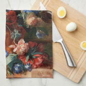 Xzendor7 Bouquet van Flowers door Jan van Huysum Theedoek (Quarter Fold)