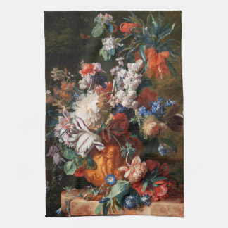 Xzendor7 Bouquet van Flowers door Jan van Huysum Theedoek