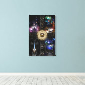 Xzendor7 Quadology of Fractal Fantasy Art Canvas Afdruk (Insitu (Houten vloer))