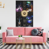 Xzendor7 Quadology of Fractal Fantasy Art Canvas Afdruk (Insitu (Woonkamer))