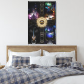 Xzendor7 Quadology of Fractal Fantasy Art Canvas Afdruk (Insitu (Slaapkamer))