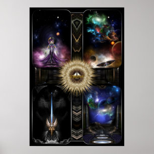 Xzendor7 Quadology of Fractal Fantasy Art Poster