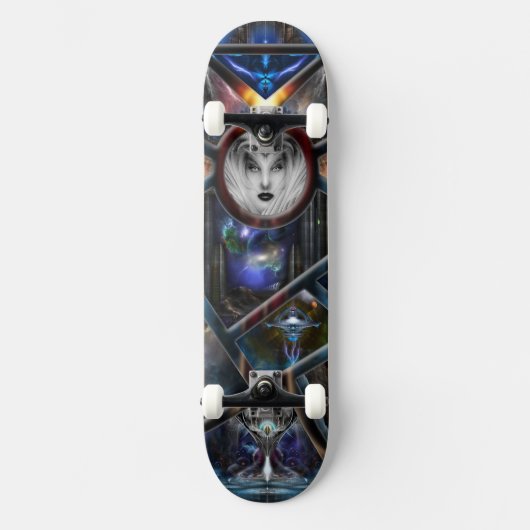 Xzendor7 Realm of Fractal Fantasies Matrix Skatebo Skateboard (Voorkant)