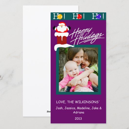 Y2 Kaarten van de Foto van Kerstmis van het (Voorkant / Achterkant)