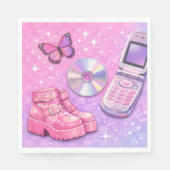 Y2K 2000 's Party Napkin Servet (Voorkant)