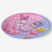 Y2K 2000's Party Plate Papieren Bordje (Gekanteld)