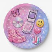 Y2K 2000's Party Plate Papieren Bordje (Voorkant)