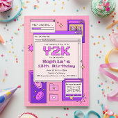 Y2K 2000s Retro Computer Interface Birthday Party Kaart