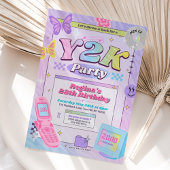 Y2K 2000's Thema Verjaardag Uitnodiging