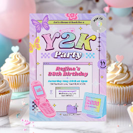 Y2K 2000's Thema Verjaardag Uitnodiging