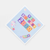 Y2K 2000's Trendy Birthday Party Napkin Servet (Hoek)