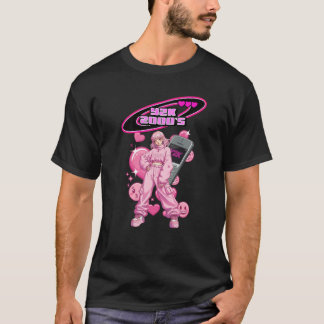 Y2K Anime Dream: 2000s Nostalgia T-shirt roze edit