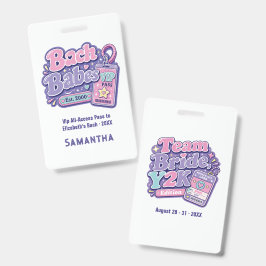 Y2K Bachelorette VIP-pas Team Bruid Credential Badge