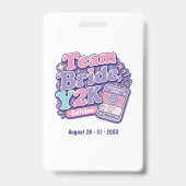 Y2K Bachelorette VIP-pas Team Bruid Credential Badge (Achterkant)