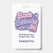 Y2K Bachelorette VIP-pas Team Bruid Credential Badge (Voorzijde)