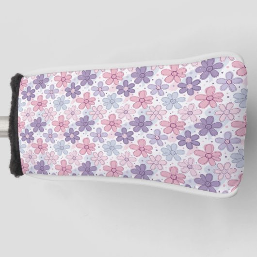 Y2K Bloem Naadloos Patroon Golfheadcover (Voorkant)