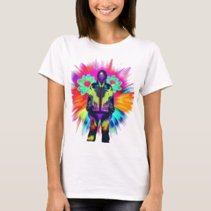 Y2K Bloom: Techwear ontmoet luminescente Natuur T-shirt