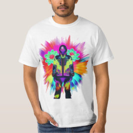 Y2K Bloom: Techwear ontmoet luminescente Natuur T-shirt