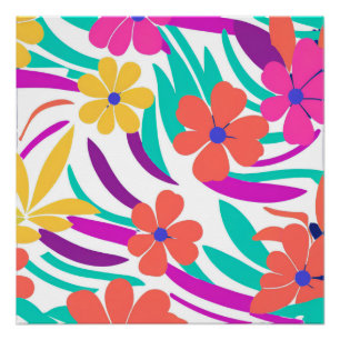 Y2K Bold Wildflower Levendige Nostalgische Spring  Perfect Poster