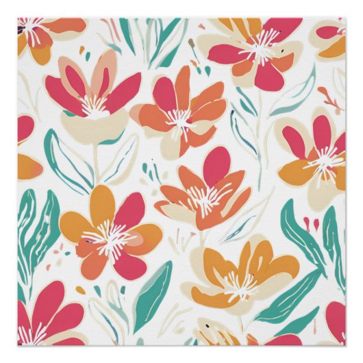 Y2K Bold Wildflower Levendige Nostalgische Spring  Perfect Poster (Voorkant)