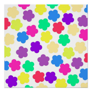 Y2K Bold Wildflower Vibrant Spring Art Perfect Poster