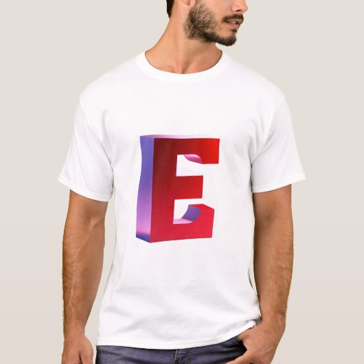 Y2K Bubble Letters Chrome T-Shirt | Roze Blauw (Voorkant)