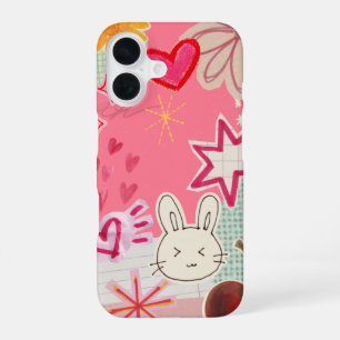Y2K Bunny, Hartjes & Sterren Esthetiek iPhone 16 Hoesje