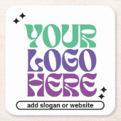 Y2k Business Logo Retrowave Cute Stars Kartonnen Onderzetters (Voorkant)