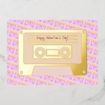 Y2k Cassette roze Happy Valentines Day Gold