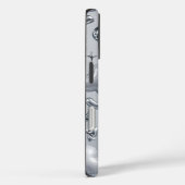 Y2K Chrome Bubble 3D Silver Case (Achterkant / Rechts)
