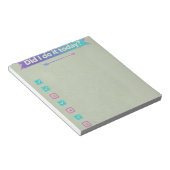 Y2K Cyber Aesthetic Daily Habit Tracker Checklist Notitieblok (Schuin)