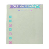 Y2K Cyber Aesthetic Daily Habit Tracker Checklist Notitieblok (Voorkant)