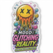 Y2K Cyber Glitch Esthetiek  Sticker (Voorkant)